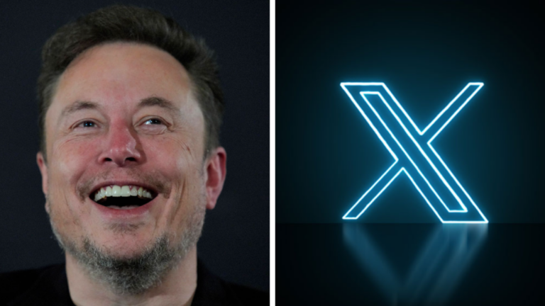 Elon Musk und X-Logo